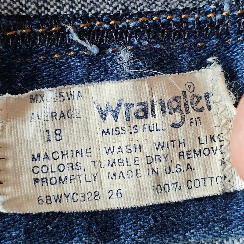 Wrangler Jeans Womens Size 18 Average Misses Full Fit Dark Wash Denim High Rise image 8