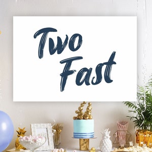 Two Fast Birthday Backdrop Banner, Race Car Birthday Banner, Two Fast Poster, Race Car Theme Birthday, Two Fast Party Decor