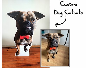 Recortes de perros personalizados, recortes de cartón de gatos, recortes de perros realistas, decoración para fiestas de cumpleaños de mascotas, recortes de bodas de perros
