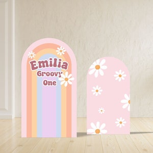 Two Groovy Birthday Party Decorations, Groovy Birthday Backdrop Cutouts, Two Groovy Theme, One Groovy Birthday Backdrop, Daisy Boho Backdrop