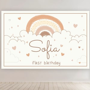 Boho Rainbow 1st Birthday Backdrop, Boho Rainbow First Birthday, Groovy One Birthday Party, Boho Baby Shower