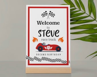 Race Car Birthday Decor, Two Fast Birthday Party Decor, Vintage Race Car Birthday Party Decor