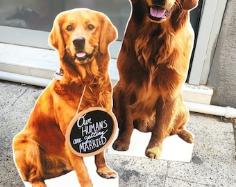 Recortes de perros personalizados, recortes de cartón, recortes de tamaño real, regalos de aniversario para eventos.