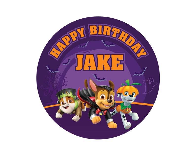 Paw Patrol Halloween Party Paw Patrol Halloween Birthday Etsy