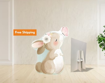 Cute Bunny Cutouts, Bunny Standee Prop Party, Rabbit Cutouts
