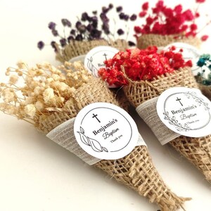 Jute Magnet Wedding Favors For Guest, Baptism favors for guest, Mini Flower Bouquets Magnet, Mini Dry Flower Bouquet, Baby Shower Favor
