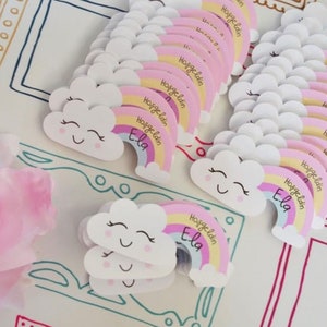 Personalized Rainbow Favors Magnet, Unicorn Magnet Favors, Custom Rainbow Baby Shower, Boho Favors Magnet