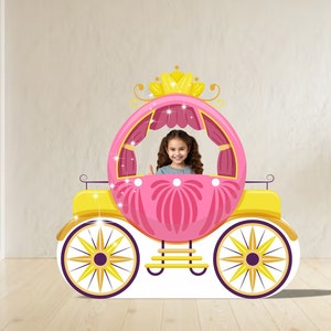 Accessoire photo de voiture de princesse, décoration en carton de jardin féerique,