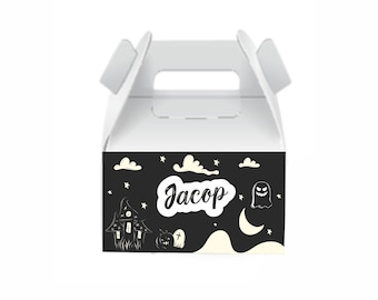 Caja de regalo de fantasma de Halloween, cajas de regalo de Halloween, caja de golosinas de Halloween, caja de dulces de Halloween 3D
