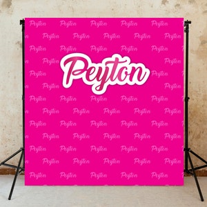 Doll Birthday Backdrop Vinly, Doll Birthday Backdrop Banner, Custom Pink Party Decor, Doll Birthday Party Background