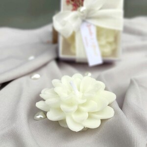 Personalized Lotus Flower Candle Wedding Favors, Lotus Candle Wedding ...