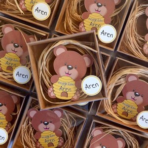 Magnete personalizzato per orsacchiotti, bomboniere per baby shower, bomboniere per orsacchiotti Boho, bomboniere per la prima festa di compleanno