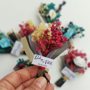 Magnet For Guests, Wedding Favors Magnet, Mini Flower Bouquets, Rustic Wedding Favors