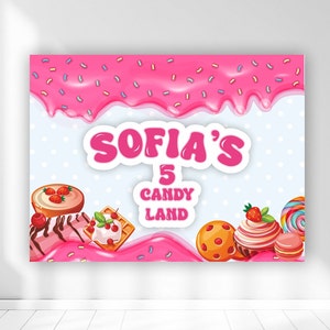 Candy Birthday Party Backdrop, Sweet Party Backdrop, Sweet One Backdrop, Candy Decor