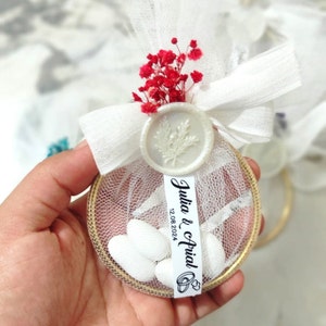 Personalized Wedding Almond Candy Favors,  Almond Candy Favors for Guest, Baptism Favors For Guests,  Engagement Candy Favor,