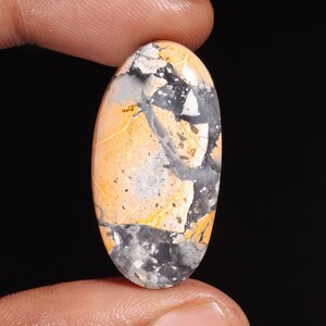 Natural Maligano Jasper Oval Shape Cabochon Loose Gemstone For Making Jewelry 35.50 Ct 33X17X7 MM AA-6255