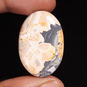 Natural Maligano Jasper Oval Shape Cabochon Loose Gemstone For Making Jewelry 49.30 Ct 35X23X7 MM AA-6270