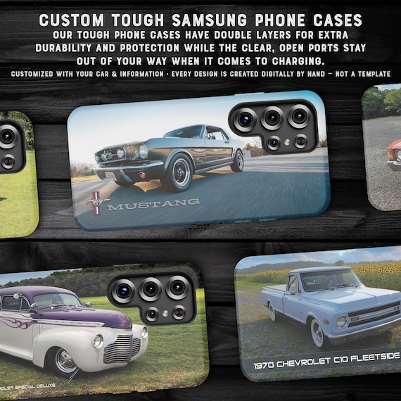 Custom Tough Samsung Phone Case: Personalized Car Photo Dual-Layer Cover | Shock-Absorbing Protection