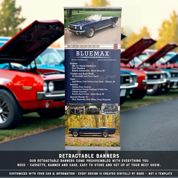 Custom Retractable Banner: Car Show Spec Display | Personalized Design