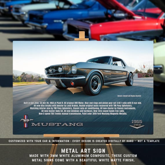 Custom Car Show Metal Sign: Personalized Display Board | Printed 100% Aluminum Sign