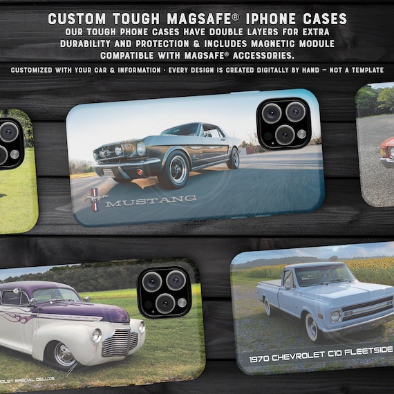 Custom Tough MagSafe® iPhone Case: Personalized Car Photo Dual-Layer Cover | Magnetic Accessory Ready