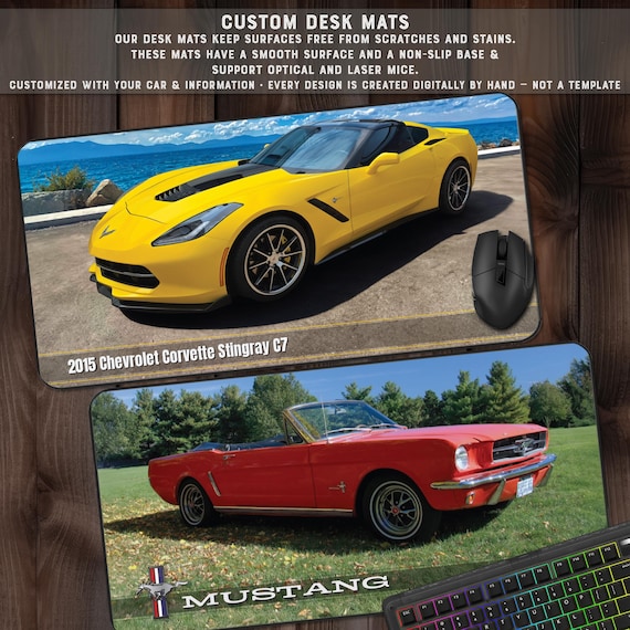 Custom Car Photo Desk Mat: Personalized Mouse Pad | Non-Slip Base, Smooth Surface