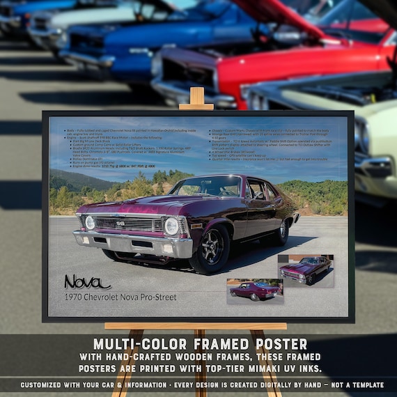 Custom Car Show Framed Poster: Personalized Show Board | Ready to Hang