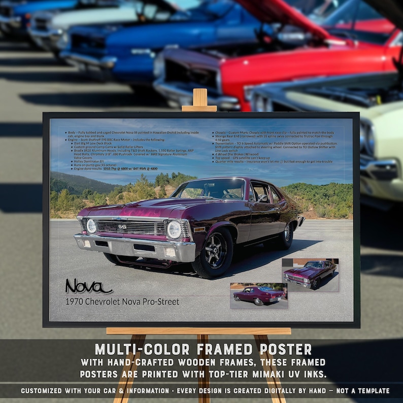 Custom Car Show Framed Poster
