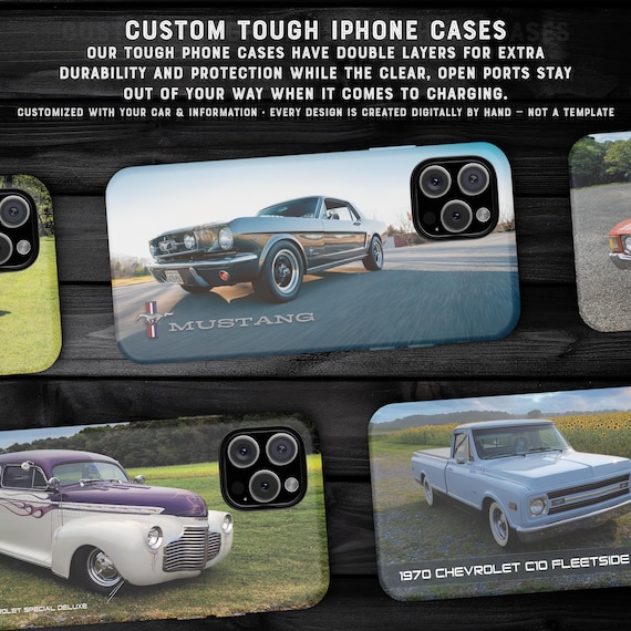 Custom Tough iPhone Case: Personalized Car Photo Dual-Layer Cover | Shock-Absorbing & Protective