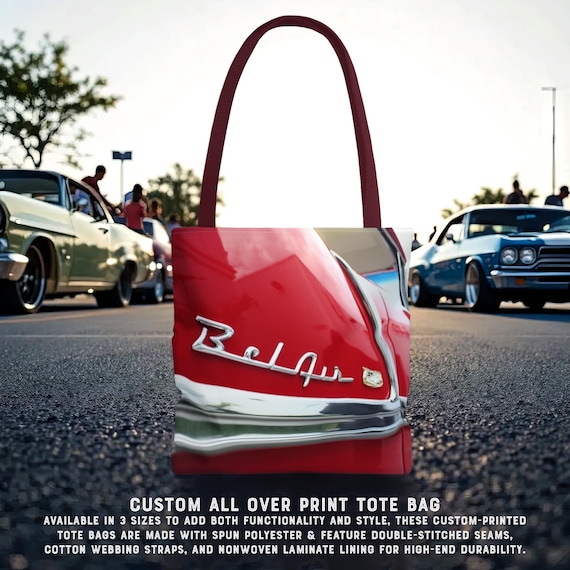 Custom All-Over Print Tote Bag: Personalized Car Photo Carryall, Full-Bleed AOP
