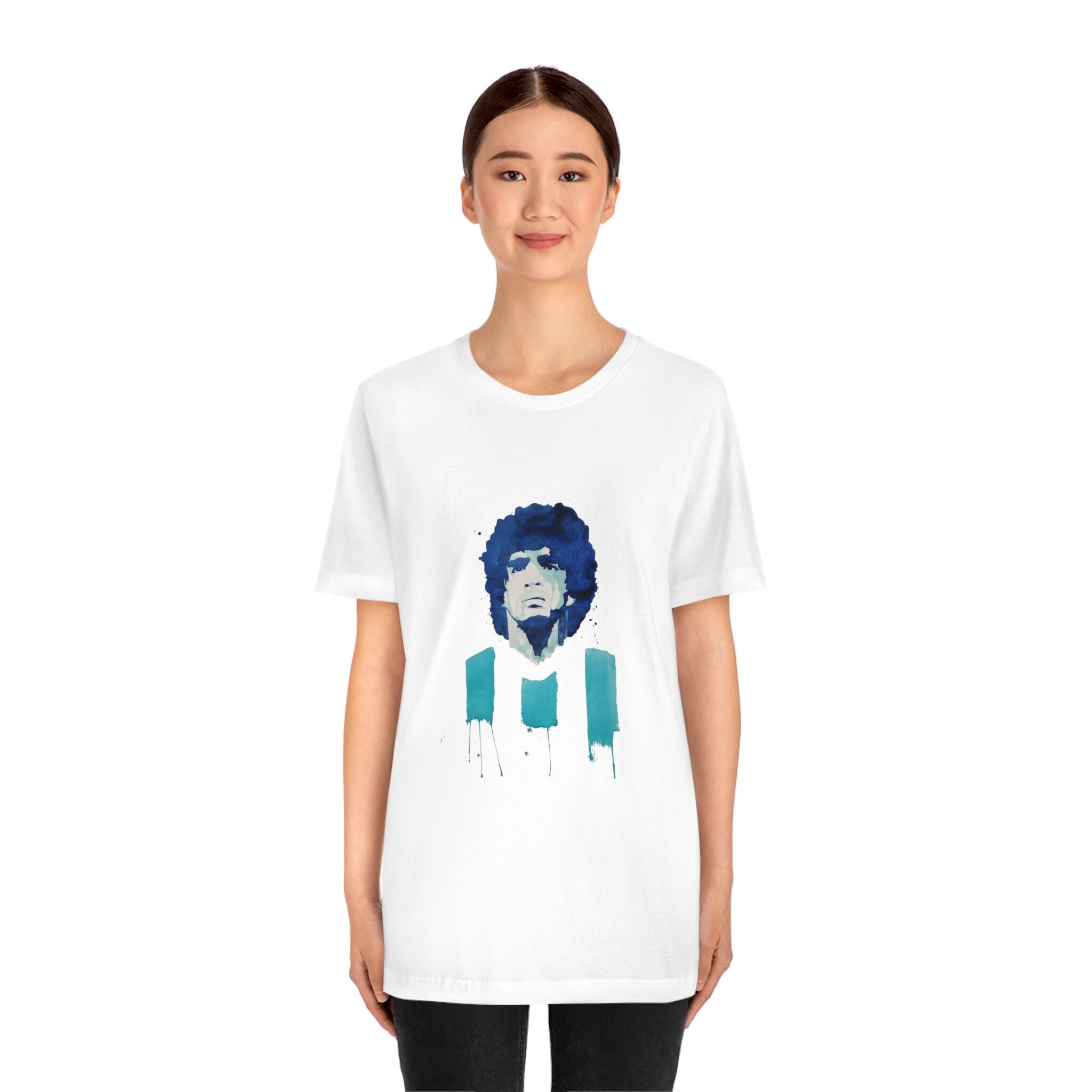 T-shirt Diego Maradona - Légende Du Football Argentin - Coton 100% - Imprimé DTG - Neuf