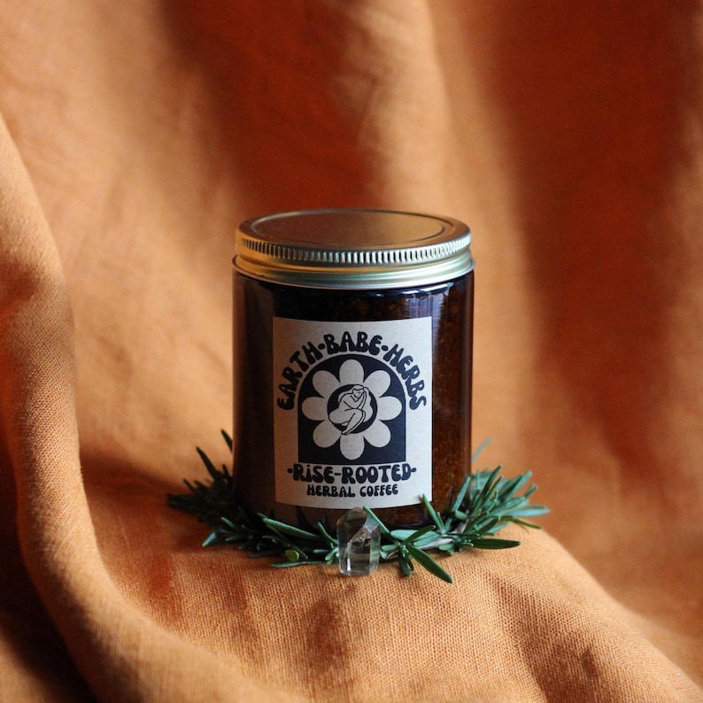 caffeine free adaptogenic herbal coffee | roasted dandelion chicory root tea blend - immunity energy mood image 1