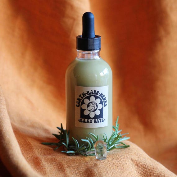 fresh milky oats tincture | organic nervous system calming herb - stress relief extract 4oz