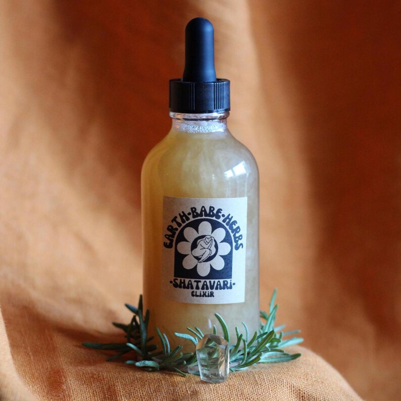 shatavari root tincture | womens hormone balance fertility libido reproductive support - rejuvenating adaptogen 4oz image 1