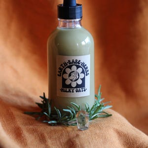 fresh milky oats tincture | organic nervous system calming herb - stress relief extract 4oz image 4