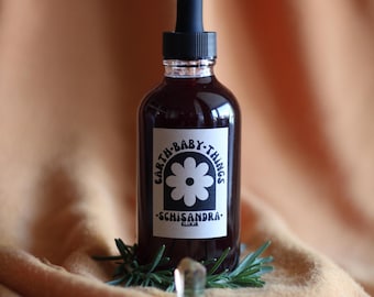schisandra berry elixir | womens adaptogenic herb - detox, beauty, & skin support 4oz