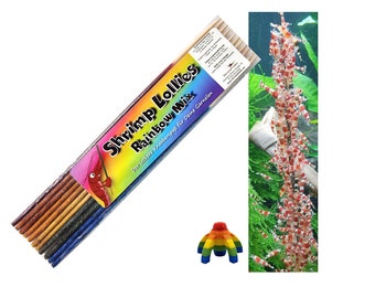 Shrimp Lollies Raibow-Mix (11 Stück) / Garnelen Lollies Futterstangen Futter Sticks