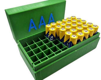 AAA battery box for storing up to 50 batteries / box