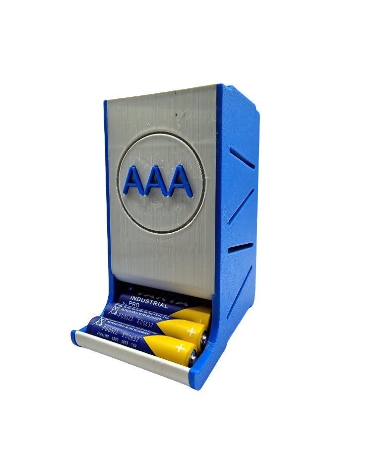 Battery Dispenser (AAA) grey-blue / Battery Box Dispenser Storage