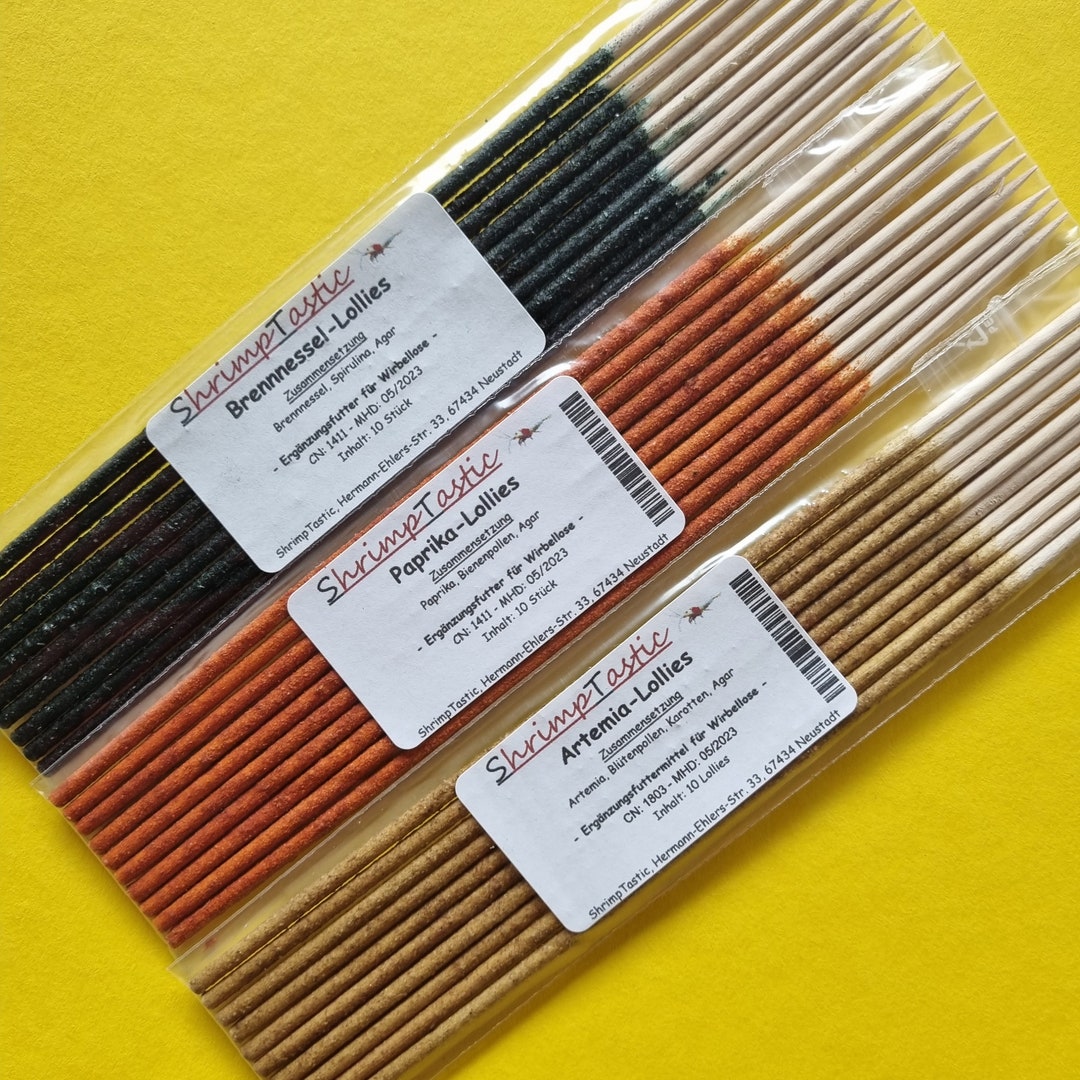Schmitt Aquaristik Shrimp Lollies (3x10 Uds): Palos De Proteína Y Energía Para Gambas