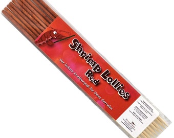 Shrimp Lollies Red (10 pieces) / Paprika / Shrimp Lollies Feed sticks Food Shrimp Lollies