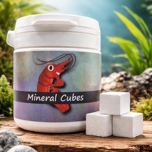 Mineral Cubes "Mineral Boost" / 30 Stück / Garnelen Aquarium Aufbereiter Schnecken