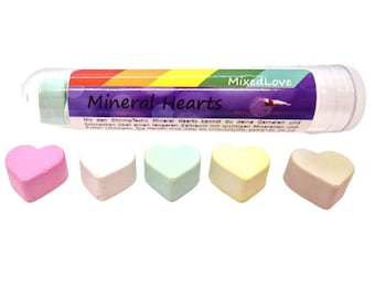 Mineral Hearts &quot;Mixed Love&quot; / 5x2 pieces = 10 hearts / shrimp aquarium conditioner snails