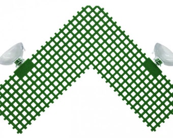 Moss grid corner (green) approx. 15 x 15 cm / moss aquarium plants grid net aquascaping