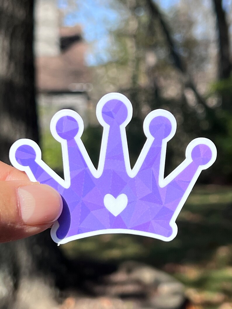 Computer Crown Sticker Princess Crown Waterproof Sticker: Laptop, Water Bottle Sticker - Etsy