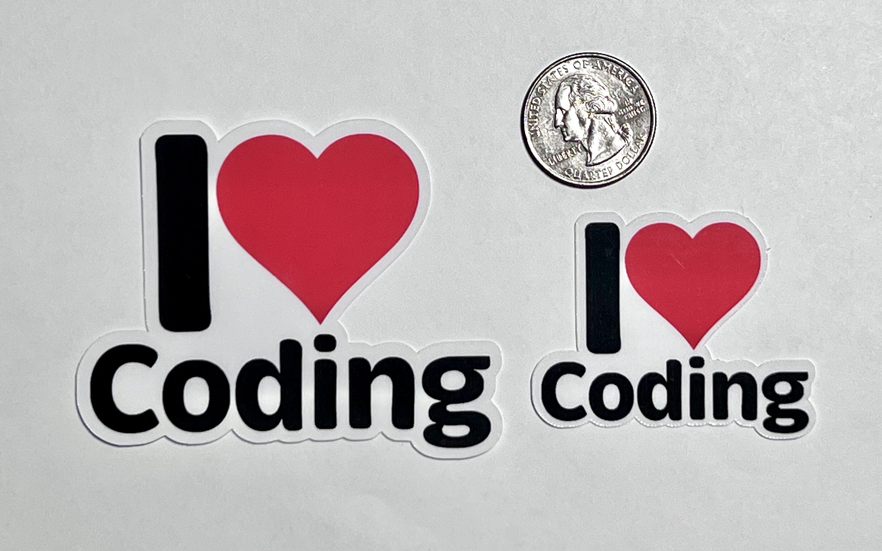 python programmer heartbeat sticker | python... I Heart Coding Vinyl Sticker: Computer Science, AI - Etsy