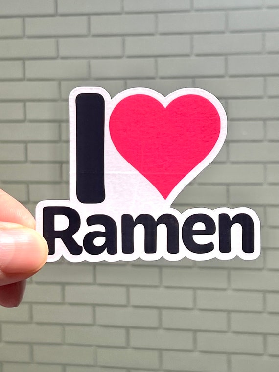 I Heart Ramen Sticker: Japanese Food Vinyl Sticker