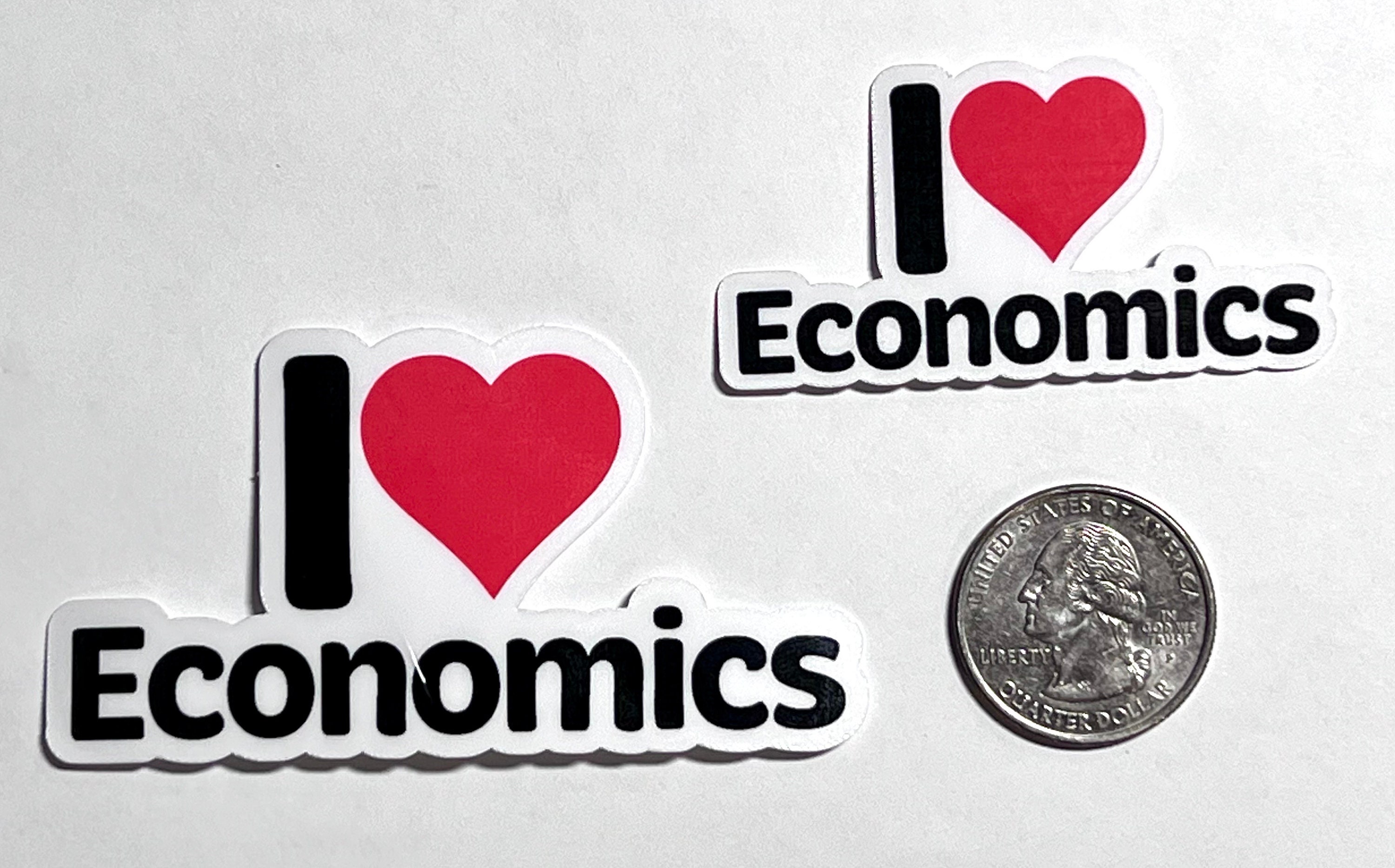 I Love Economics Sticker: Laminated Vinyl Sticker for Water Bottles - Etsy