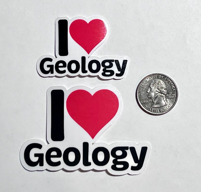 Geolog Sticker I Love Geology Vinyl Sticker: Earth Science, Water Bottle Sticker - Etsy