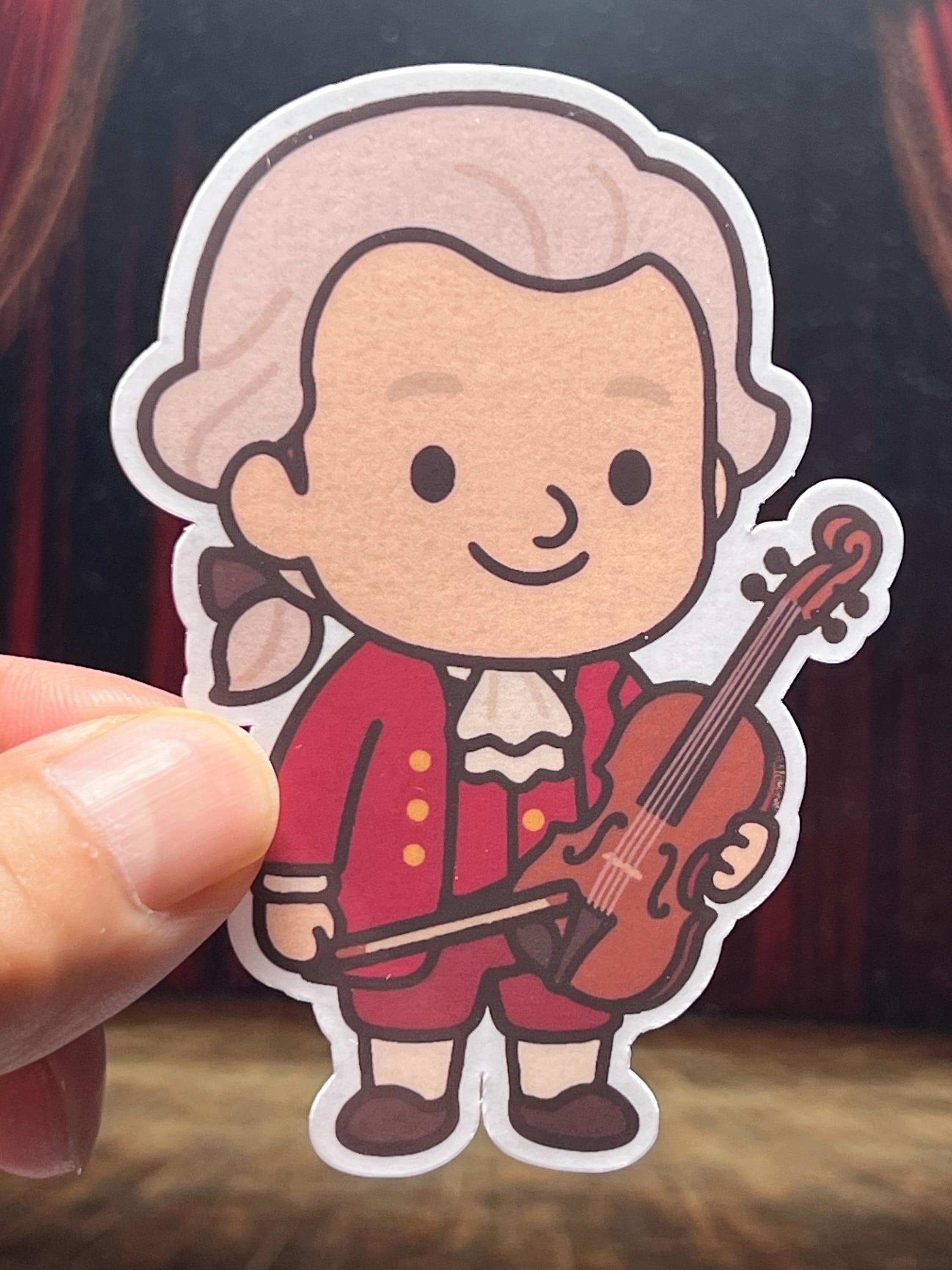 Mozart モーツァルトレリックカード・グッズ Mozart Waterproof Vinyl Sticker UV Car Decal Classical Music
